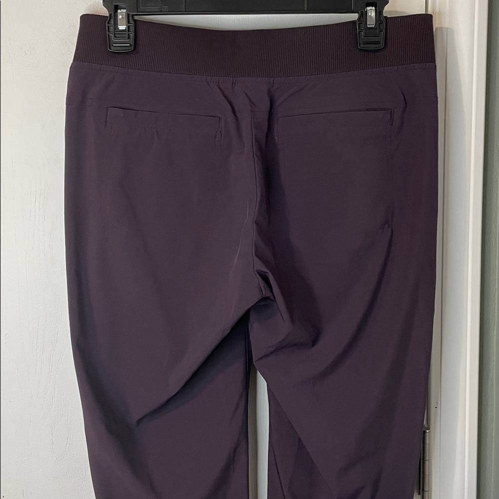 Athleta Midtown Women’s Jogger Pants Plum Purple Drawstring Sz 4T Travel Casual - Picture 7 of 11